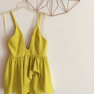 Romper neon green from boutique. Very cute, fits more like a small.